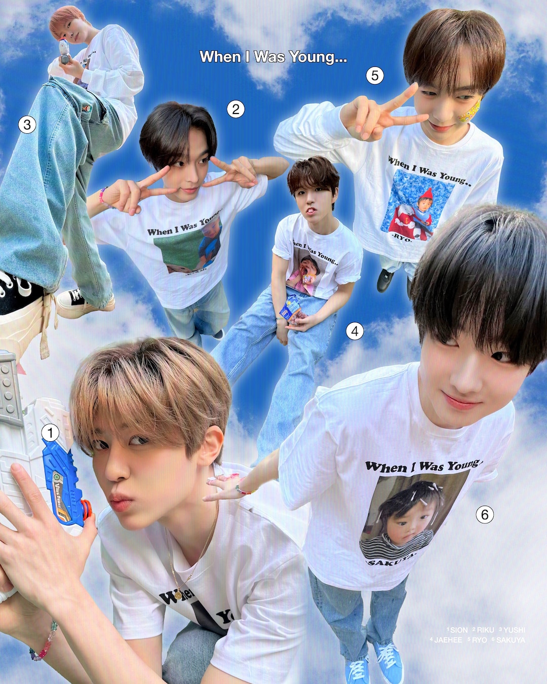 nct wish サクヤ　Tシャツ　トレカ　everland SAKUYA NCT WISH When I Was Young Shirt Kpop Tour Merch Album Light
