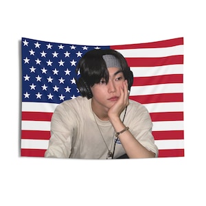 RIIZE Seunghan Headphones USA Flag Banner Wall Tapestry kpop tour merch album light stick photocard holder binder pin lanyard shirt hoodie