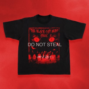 ATEEZ The Black Cat Nero Towards The Light: Will To Power Tour Camicia kpop merch album light stick portafoto raccoglitore pin banner cordino