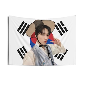 P1HARMONY Keeho Hanbok South Korea Flag Banner Wall Tapestry kpop tour merch album light stick photocard holder binder lanyard shirt hoodie