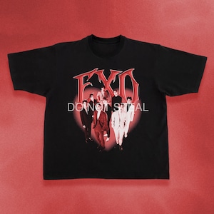 Maglietta EXO kpop tour merch album light stick portafotografie raccoglitore spilla banner cordino felpa con cappuccio borsa tote svg y2k retro bootleg kai