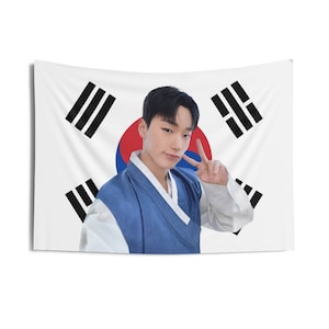 ATEEZ San Hanbok Korea Flag Banner Wall Tapestry kpop tour merch album light stick photocard holder binder lanyard shirt hoodie tote bag y2k