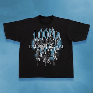 LOONA Camicia kpop tour merch album light stick portafoto tessera legante pin banner cordino crop top felpa con cappuccio tote bag svg y2k bootleg