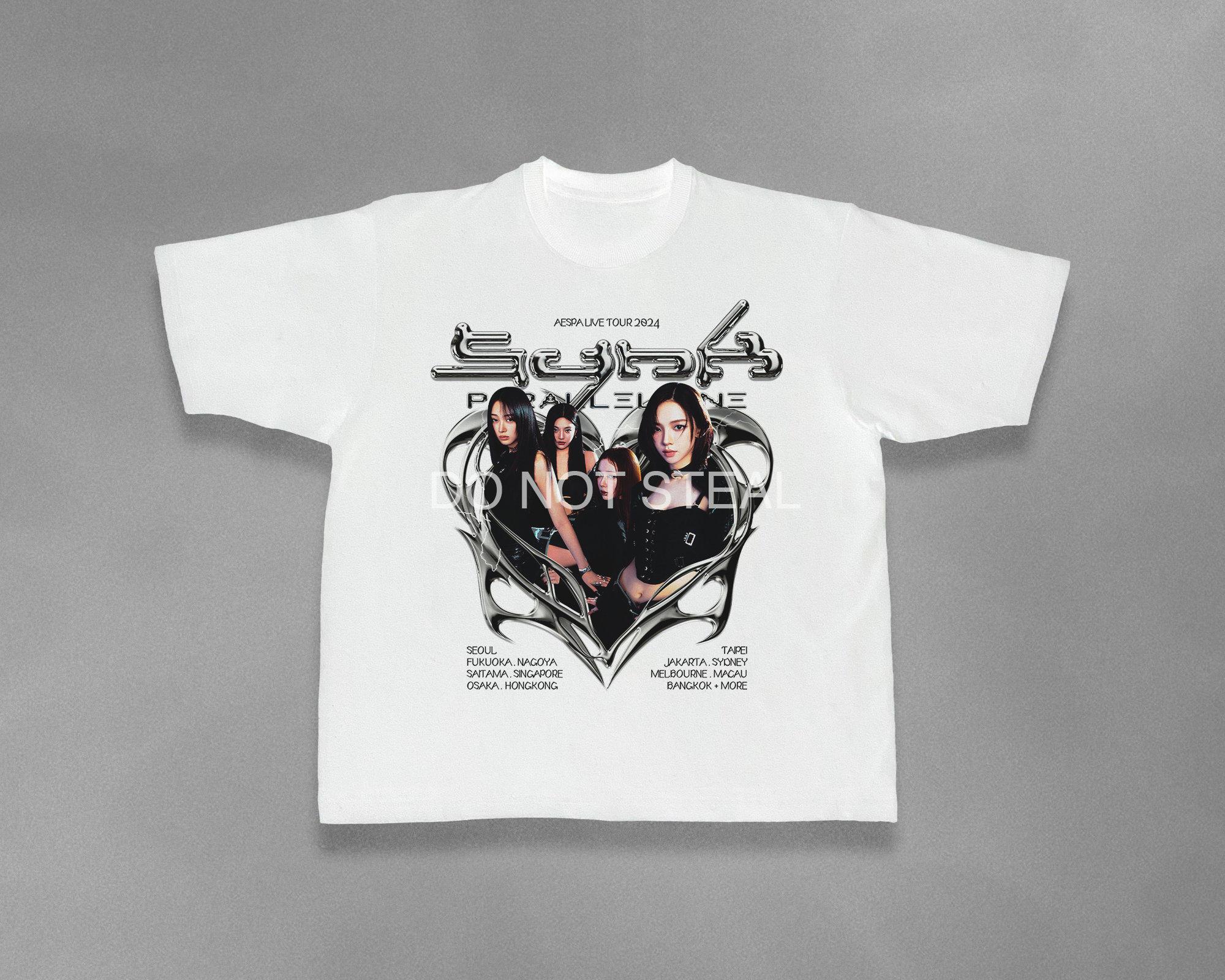 AESPA SYNK Parallel Line 2024 Tour Shirt Kpop Merch Album Light Stick Photocard Holder Binder