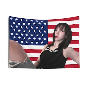 AESPA Karina Tank Top USA Flag Banner Wall Tapestry kpop tour merch album light stick photocard holder binder pin lanyard shirt tote bag y2k