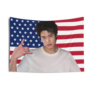 RIIZE Sohee USA drapeau bannière tapisserie murale kpop tour merch album bâton lumineux porte-photos reliure épingle lanière chemise sweat à capuche sac fourre-tout svg