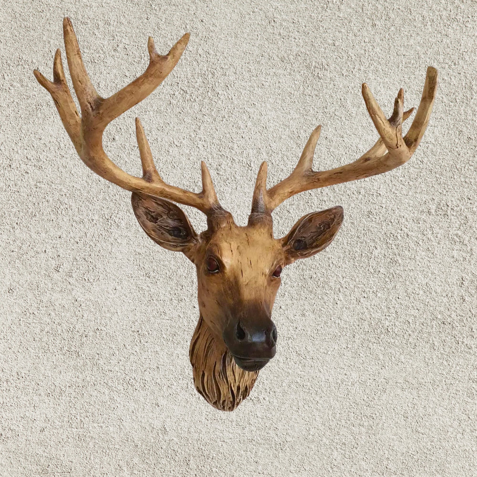 Lifelike Deer Head Wall Mount - Realistic Faux Taxidermy Sculpture for ...