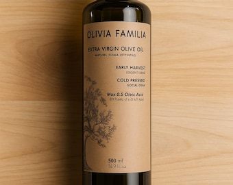 Early Harvest Organic Extra Virgin Olive Oil – Cold-Pressed, Unfiltered, High Polyphenol (500 mL)