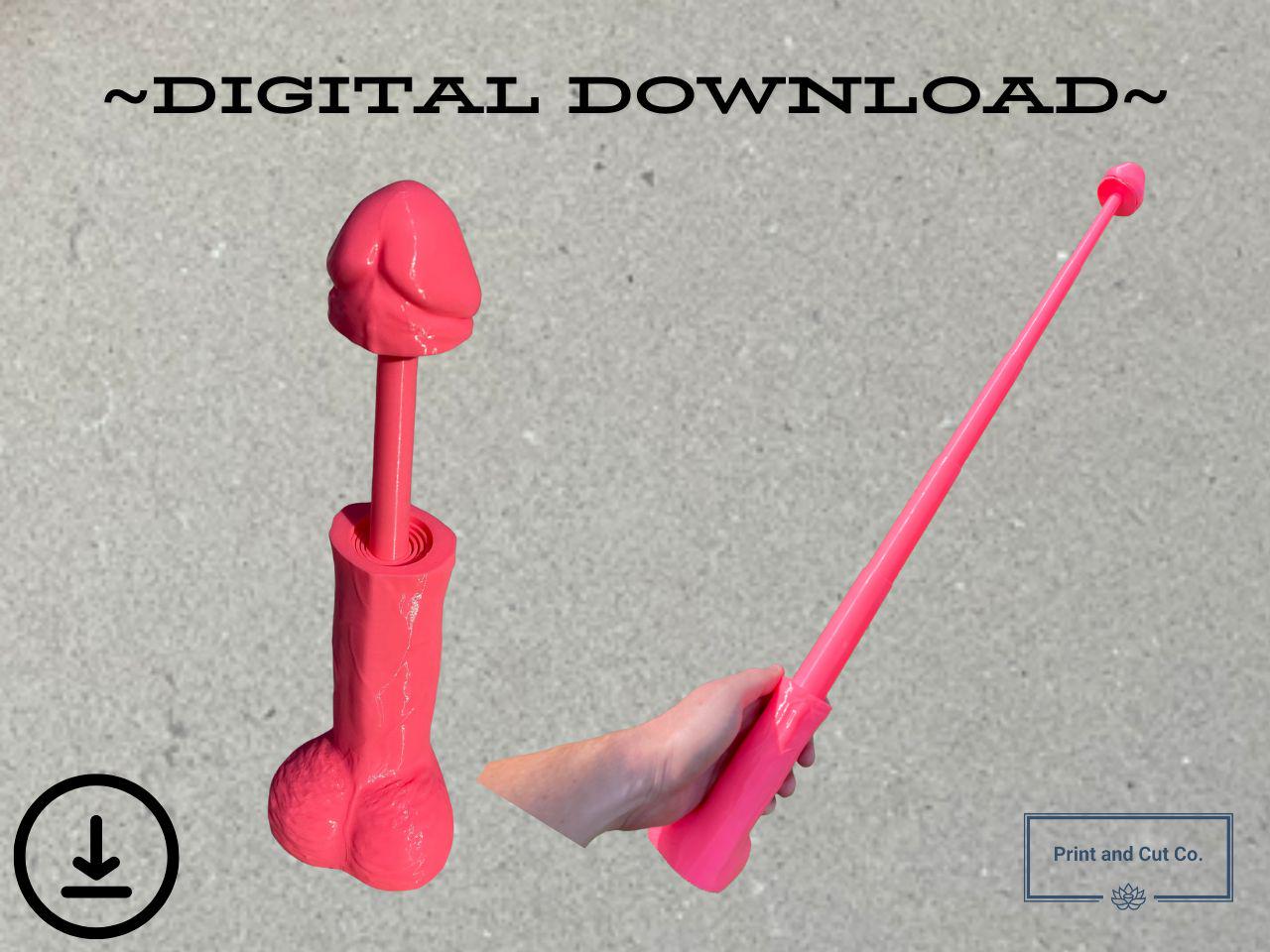 Collapsing Penis Sword 3D Printed - Cosplay Prop, Gag Gift - Digital Download