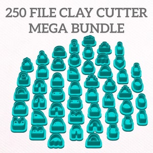250 Polymer Clay Cutter STL Mega Bundle | Boho & Arch Earring Cutters | Clay Cutter Files | 3D Print Clay Tools | Minimal Shapes Pack