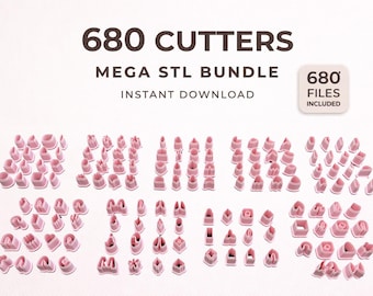 Descarga de paquete de cortadores de arcilla polimérica: paquete de STL con descuento por volumen para impresión 3D | Formas abstracta