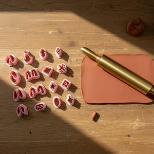 Abstract Cutter STL Files Bundle, Polymer Clay Earring Shapes, 5 Sizes