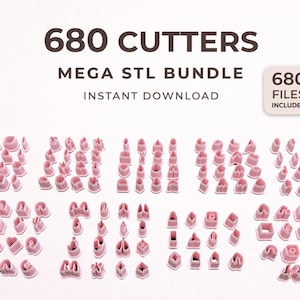 Clay Cutter STL Bundle, 680 Earring Design Files for 3D Printing