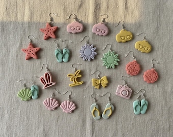 Polymer Clay Cutter STL Bundle, Beach Earring Designs for 3D Printing