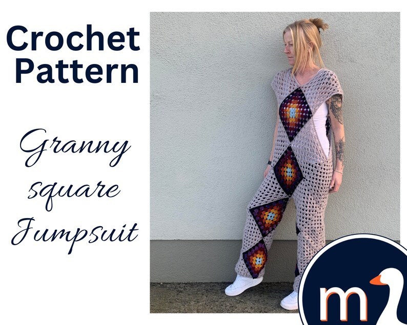 Crochet Jumpsuit Pattern Granny Square Romper PDF Crochet Etsy