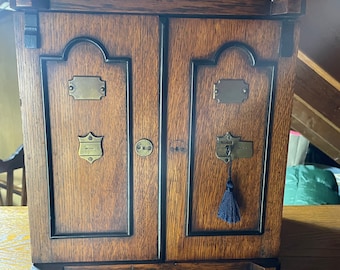 Antique English Tobacco Cabinet