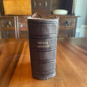 Antique Book of Common Prayer, Leather Cover, Brass Clasp