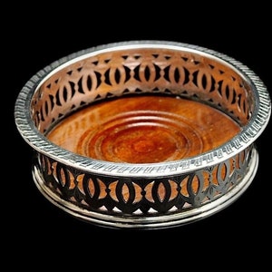 Silver Plated Falstaff Champagne / Wine Bottle Coaster/holder