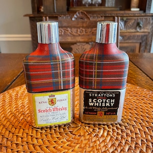 Two vintage English Hip Flasks