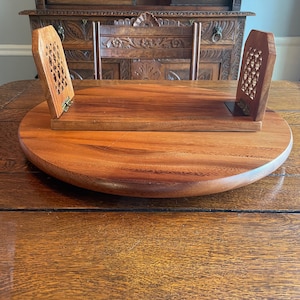 Antique Wooden Sliding Book Shelf