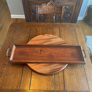 Antique Mahogany Drinks Serving Tray