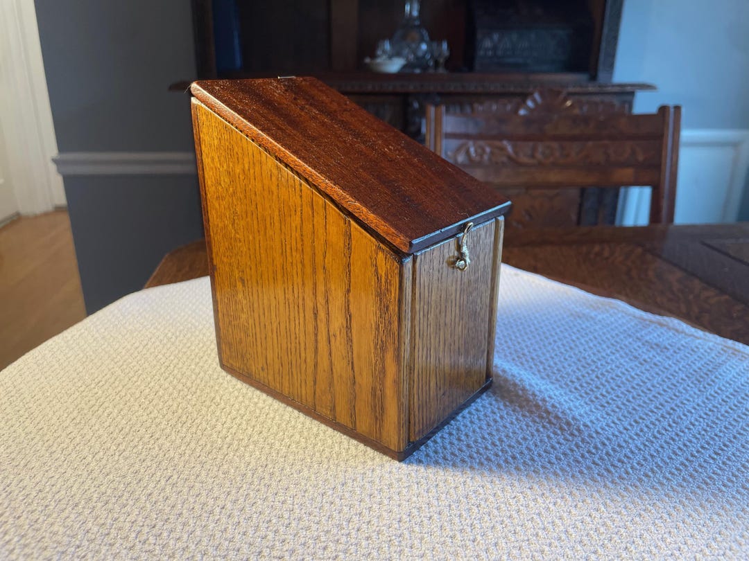 Edwardian Oak Three Section Box - Etsy