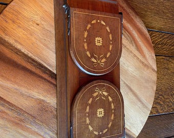 Victorian Inlaid Mahogany Book Slide