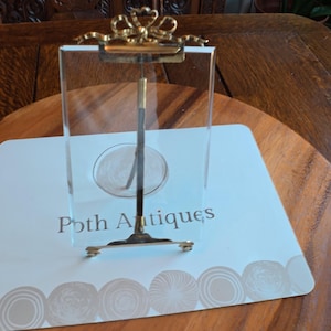 French Photo Frame Brass Spring Mount with Beveled Glass