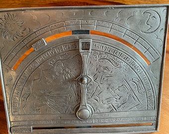 French Metal Desktop Perpetual Calendar