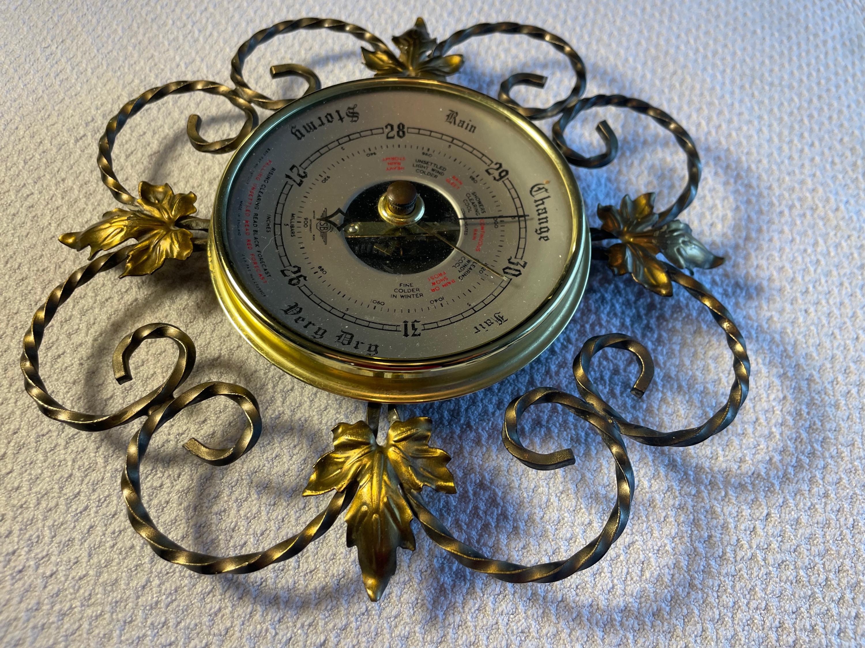 Barometer Hallmark Vintage British Barometer - Etsy