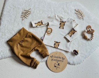 Baby set bloomers long-sleeved shirt size 56 to 68 gift for birth baby shoot baby party