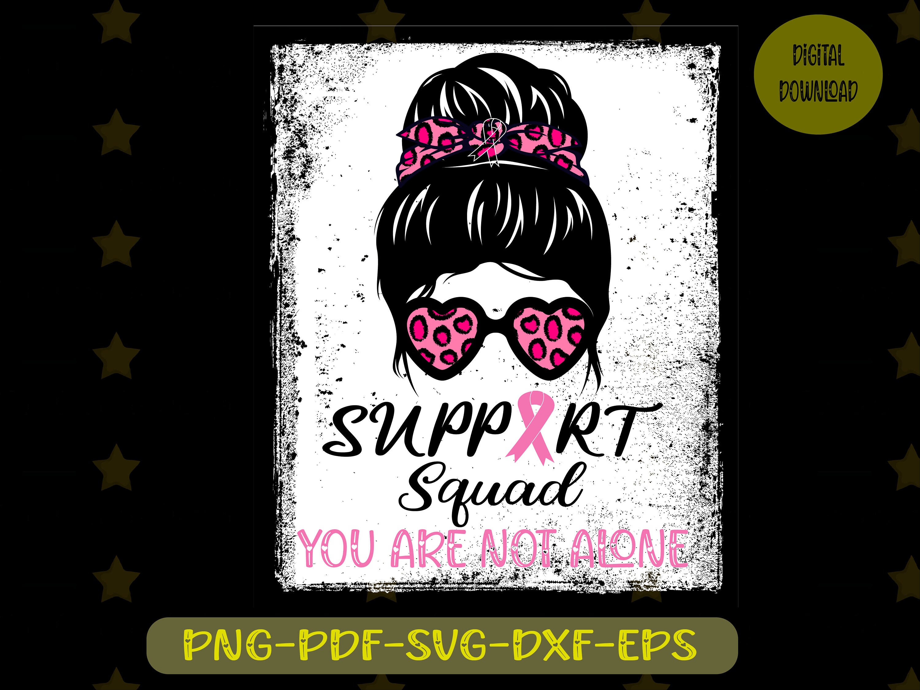 Breast Cancer Warrior SVG, Breast Cancer Messy Bun SVG By  LemonStudioCreations