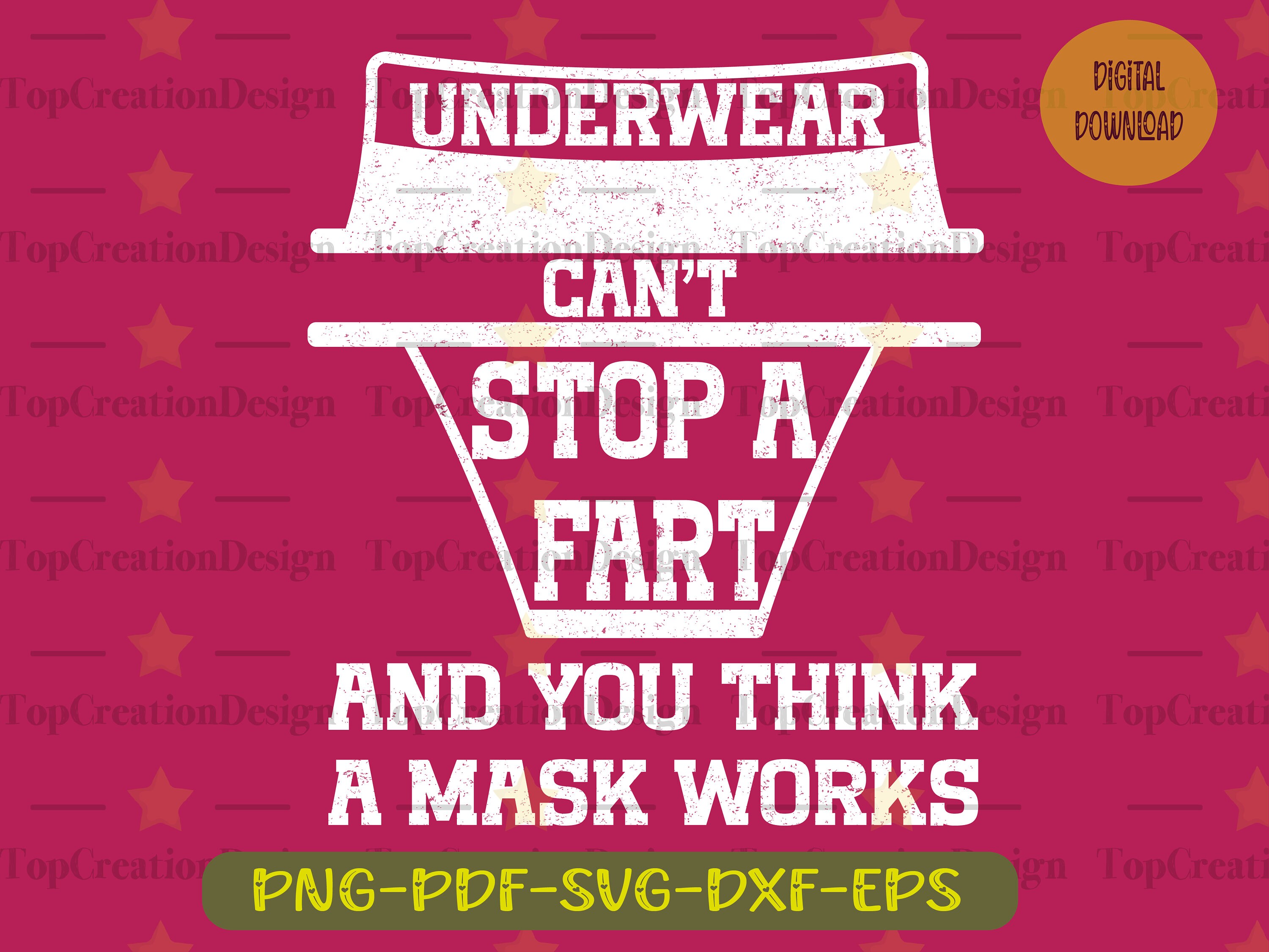 Underwear Can't Stop A Fart and You Think A Mask Works Svg, Adult