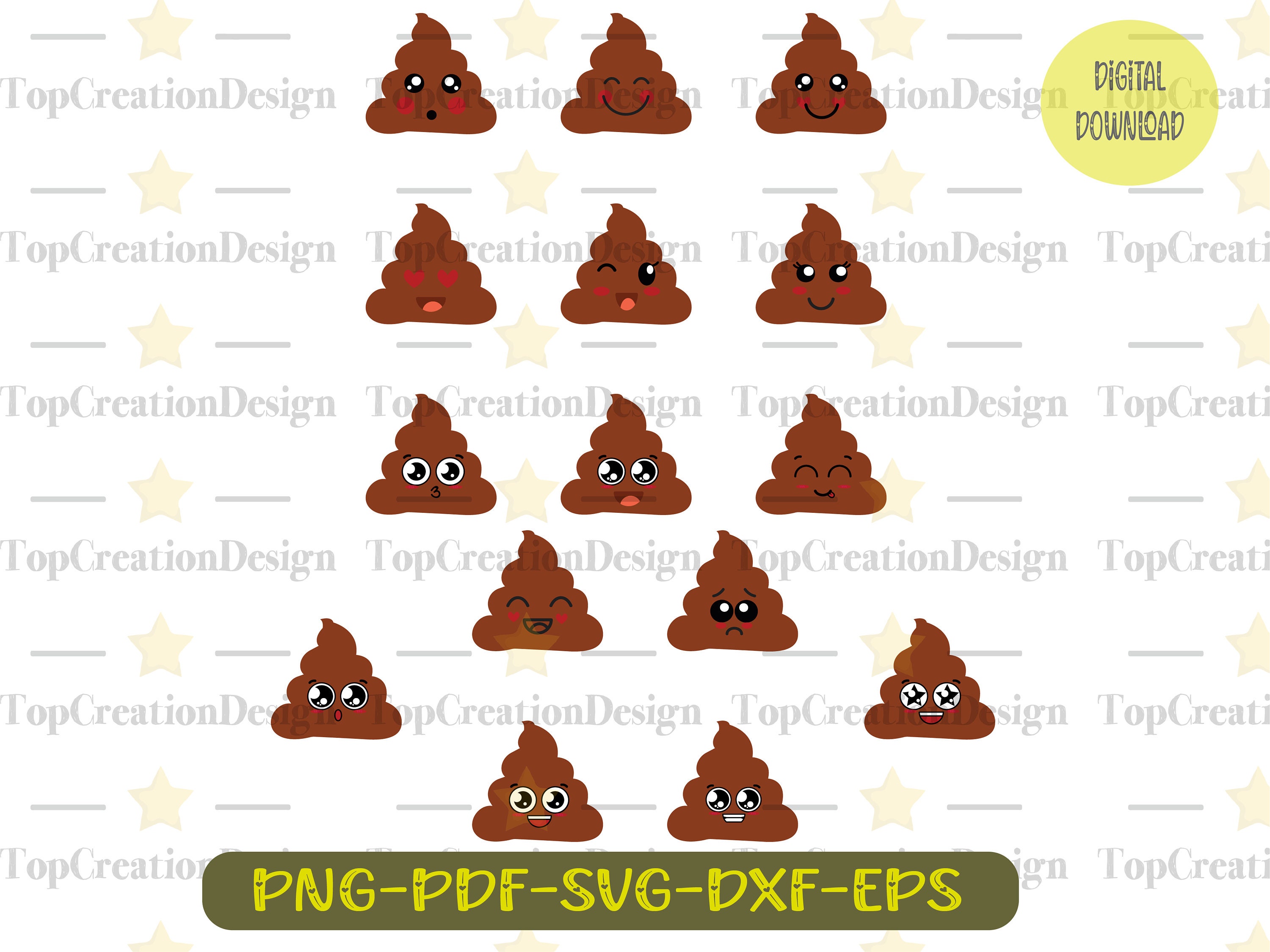 Poop Emoji SVG Bundle Poop SVG Bundle Poop Cut File Poop Etsy Singapore