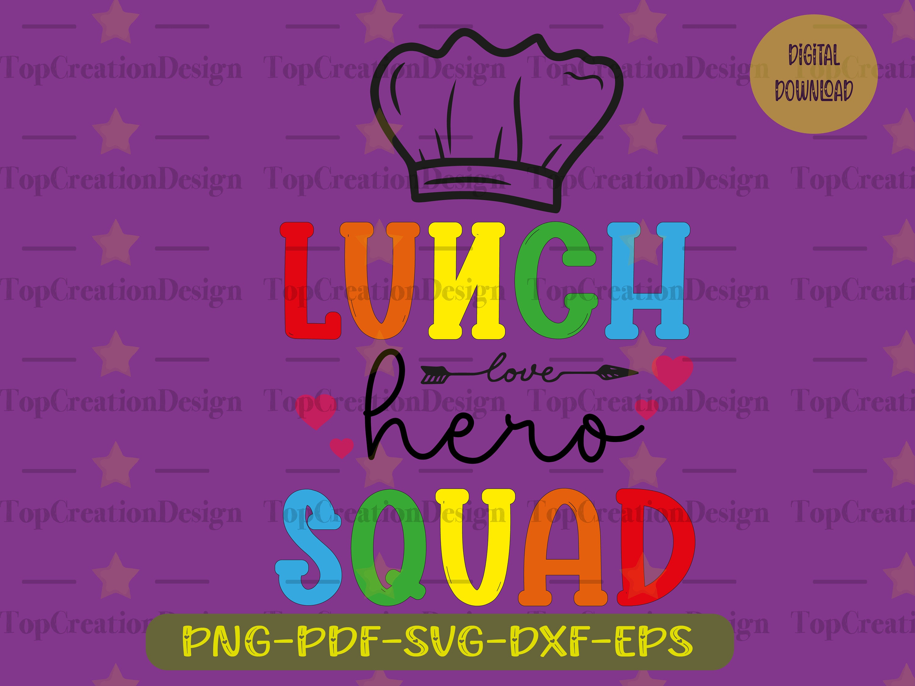 School Lunch Hero Squad SVG School Lunch Lady SVG Funny Etsy