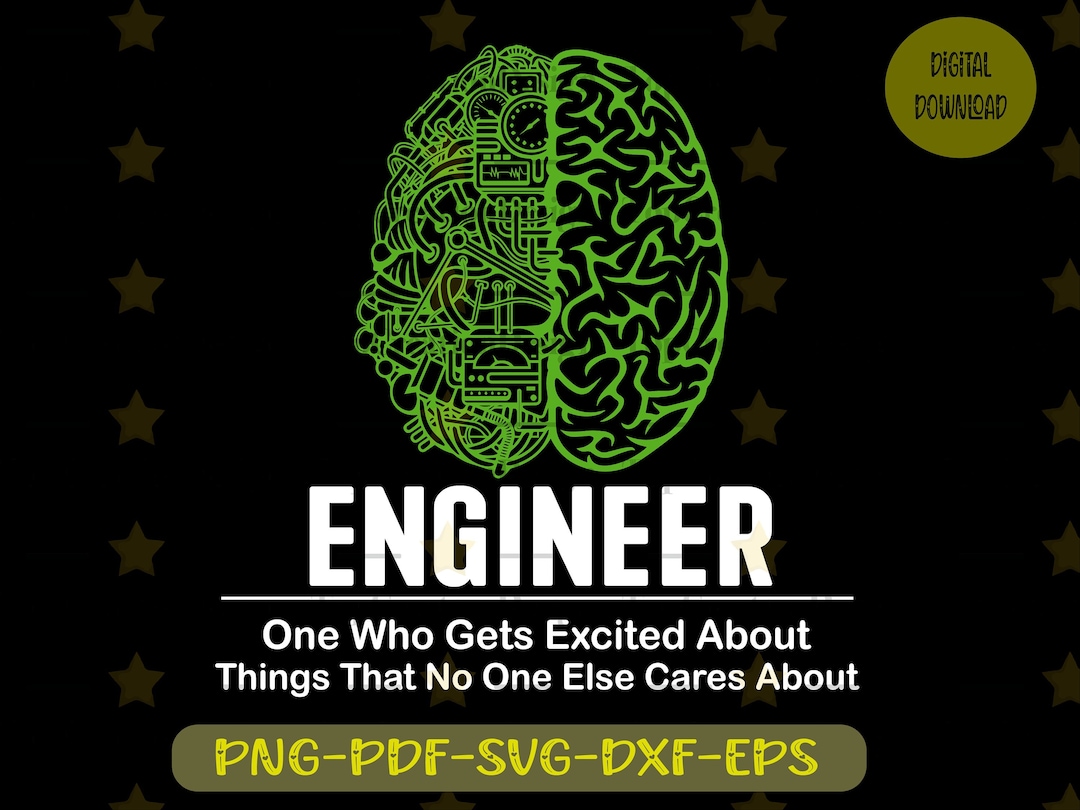Funny Engineer Brain SVG Electrical Engineer Grad Gift Tee Etsy