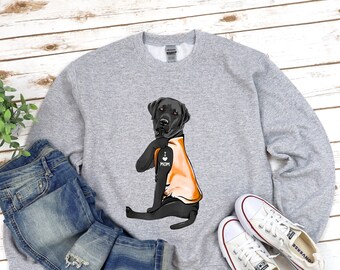 Black Labrador Sweatshirt, I Love Mom, Labrador Dog Gift, Labrador Mum, Labrador Dog Lover, Labrador Dog Mom, DG006LAB01W03