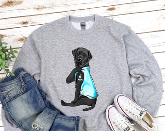 Labrador Sweatshirt, I Love Mom, Labrador Dog Gift, Labrador Mum, Labrador Dog Lover, Labrador Dog Mom, Labrador Lover Gift, DG006LABW03