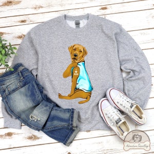 Yellow Labrador Sweatshirt, I Love Mom, Labrador Dog Gift, Labrador Mum, Labrador Dog Lover, Labrador Dog Mom, DG006LAB05W03