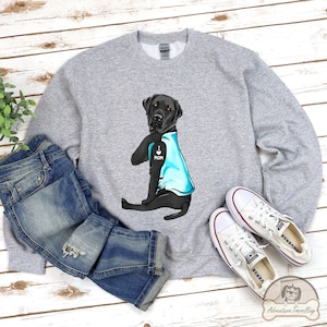 Labrador Sweatshirt, I Love Mom, Labrador Dog Gift, Labrador Mum, Labrador Dog Lover, Labrador Dog Mom, Labrador Lover Gift, DG006LABW03