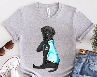 Camisa de Labrador, amo a papá, regalo de perro Labrador, mamá de Labrador, amante del perro de Labrador, mamá de perro de Labrador, regalo de amante de Labrador, DG006LABM01