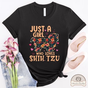 Camicia Shih Tzu, Solo una ragazza, Regalo cane Shih Tzu, Mamma cane Shih Tzu, Regalo amante Shih Tzu, Regalo mamma Shih Tzu, Shih Tzu carino, DG504SHIW01