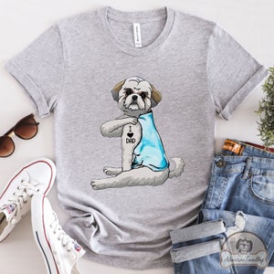 Camicia Shih Tzu, amo papà, regalo cane Shih Tzu, mamma cane Shih Tzu, regalo amante Shih Tzu, regalo mamma Shih Tzu, Shih Tzu carino, DG006SHIM01