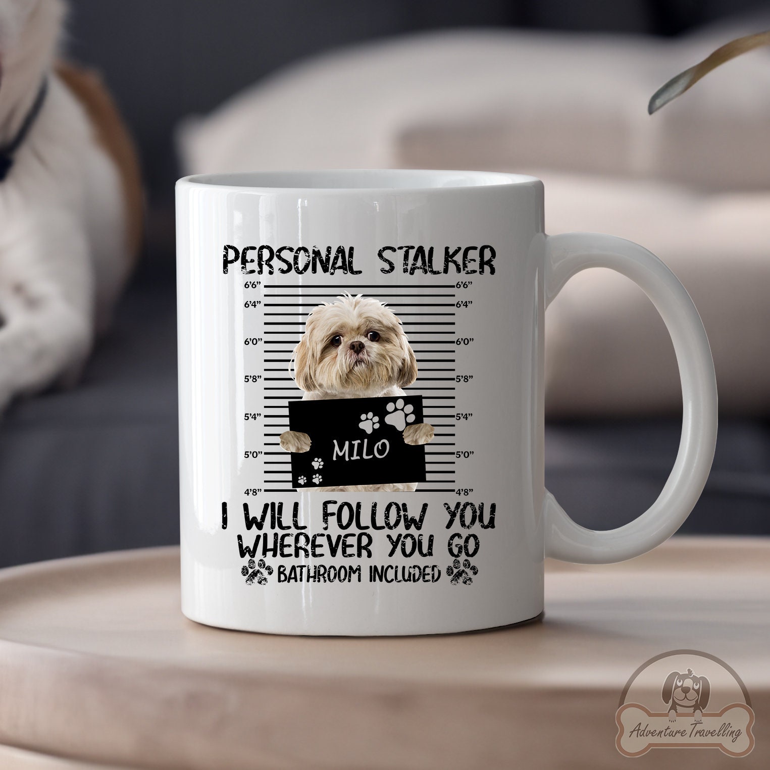 Custom Shih Tzu Mug, Stalker, Shih Tzu Dog Gift, Shih Tzu Dog Mom, Shih ...
