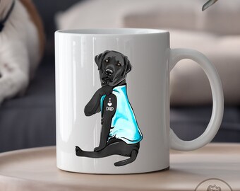 Taza Labrador, Amo a papá, Regalo de perro Labrador, Mamá Labrador, Amante del perro Labrador, Mamá perro Labrador, Regalo amante de Labrador, DG006LABM04