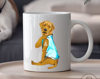 Yellow Labrador Mug, I Love Mom, Labrador Dog Gift, Labrador Mum, Labrador Dog Lover, Labrador Dog Mom, Labrador Lover Gift, DG006LAB05W04