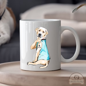 White Labrador Mug, I Love Mom, Labrador Dog Gift, Labrador Mum, Labrador Dog Lover, Labrador Dog Mom, Labrador Lover Gift, DG006LAB03W04