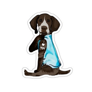 German Shorthaired Pointer Sticker, I Love Mom, German Shorthaired Pointer Dog Lover, German Shorthaired Pointer Dog Mom, DG006SHOW09