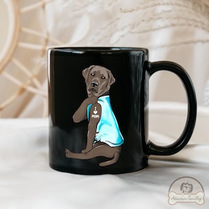 Silver Labrador Mug, I Love Mom, Labrador Dog Gift, Labrador Mum, Labrador Dog Lover, Labrador Dog Mom, Labrador Lover Gift, DG006LAB04W04