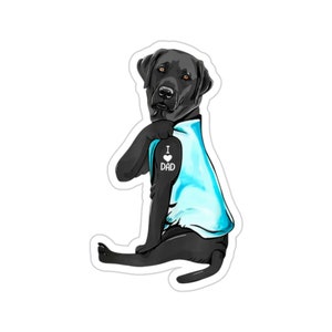 Labrador Sticker, I Love Dad, Labrador Dog Gift, Labrador Mum, Labrador Dog Lover, Labrador Dog Mom, Labrador Lover Gift, DG006LABM09